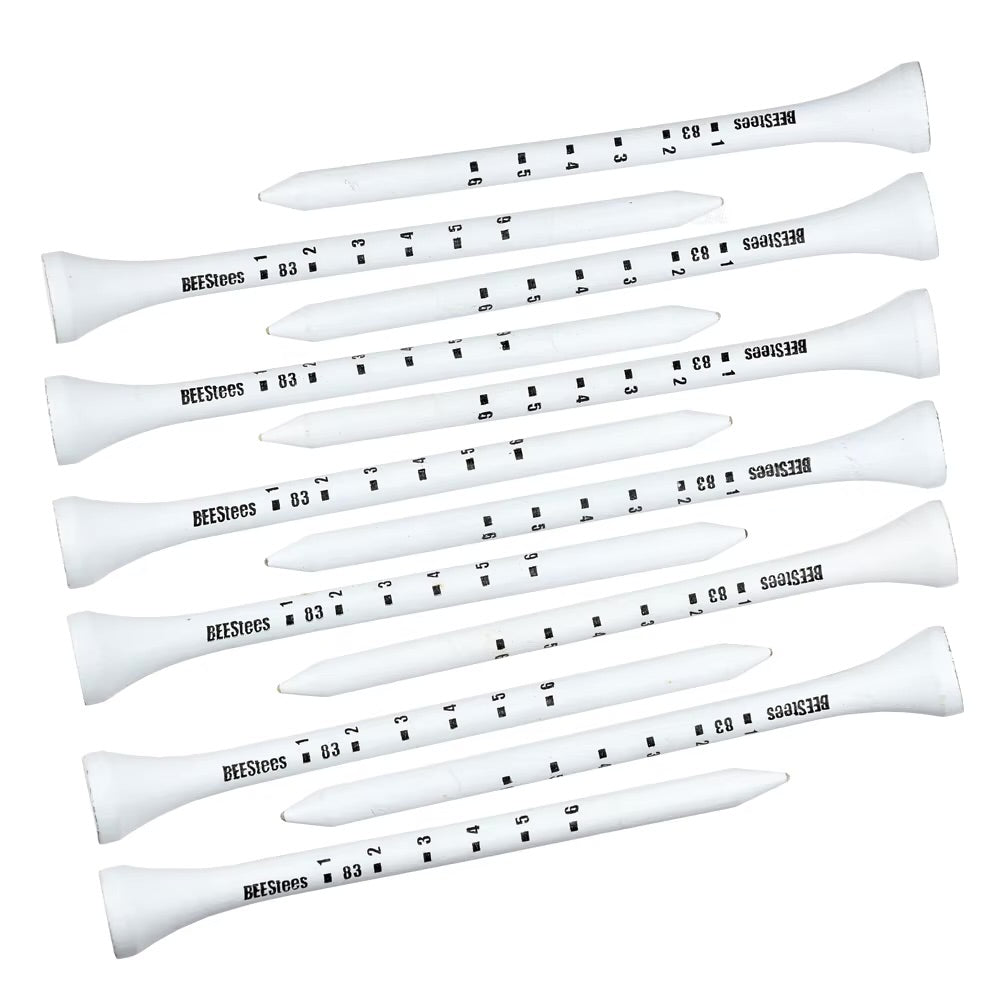50pcs Premium Wooden Golf Tees w/ Height Markers