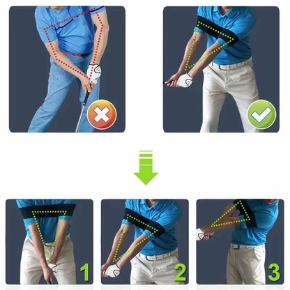 Golf swing arm band