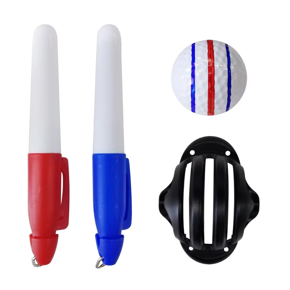Golf ball liner pack with markers